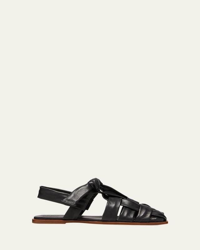 Bena Woven Bow Flat Sandals